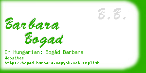 barbara bogad business card